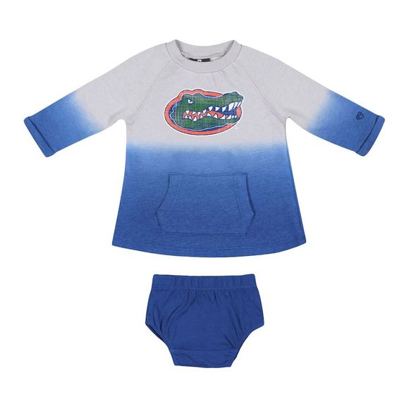 Florida Gators Colosseum Infant Girls Gray Blue Ombre Dress Bloomers Set 6-12 MO - Picture 1 of 3